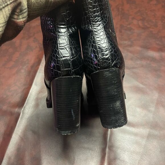Steve‎ Madden Ladon Platform Chelsea boot black croc size 10 - Picture 11 of 13